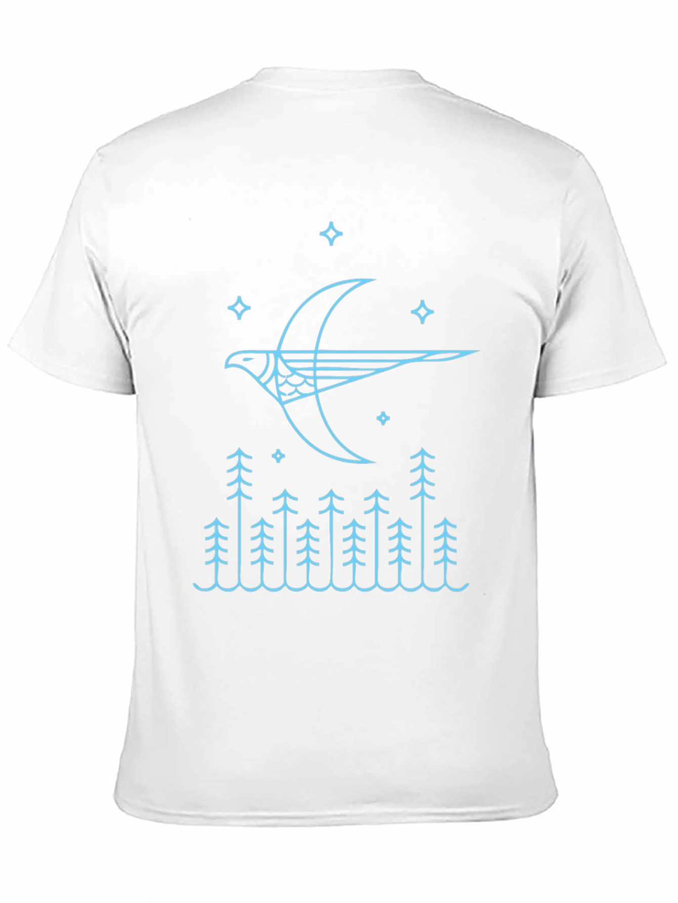 Stylized Bird & Forest Graphic Tee