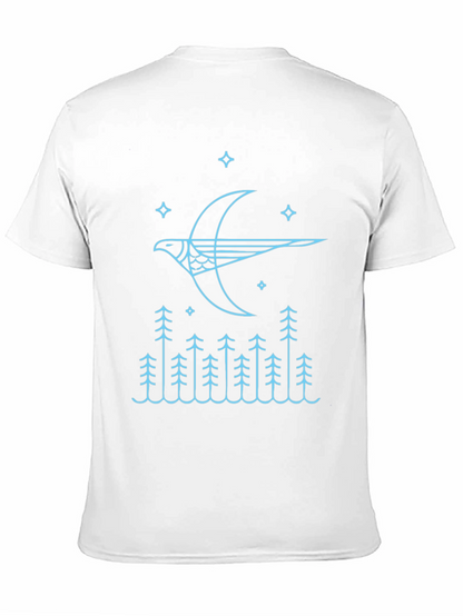 Stylized Bird & Forest Graphic Tee
