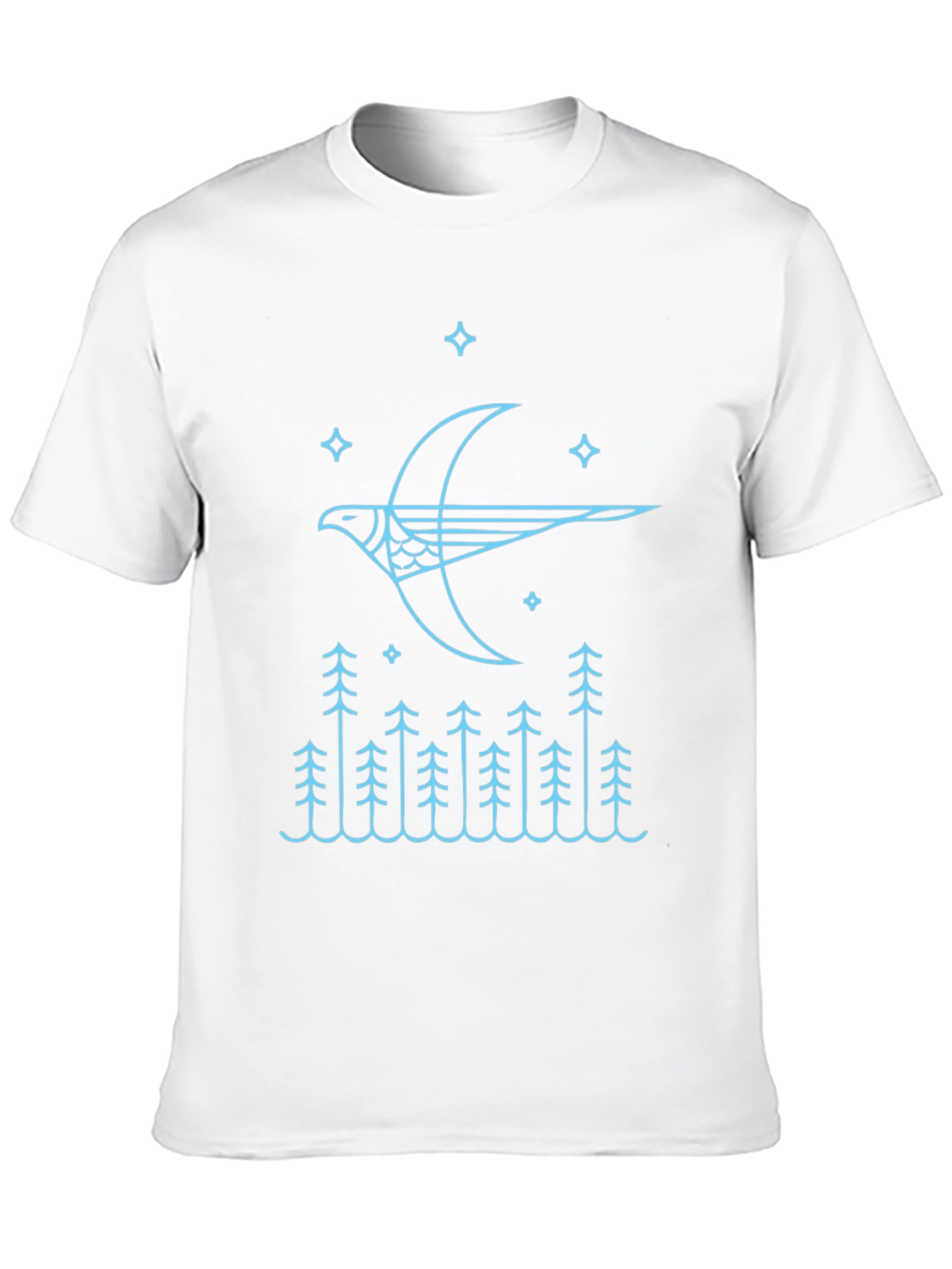 Stylized Bird & Forest Graphic Tee