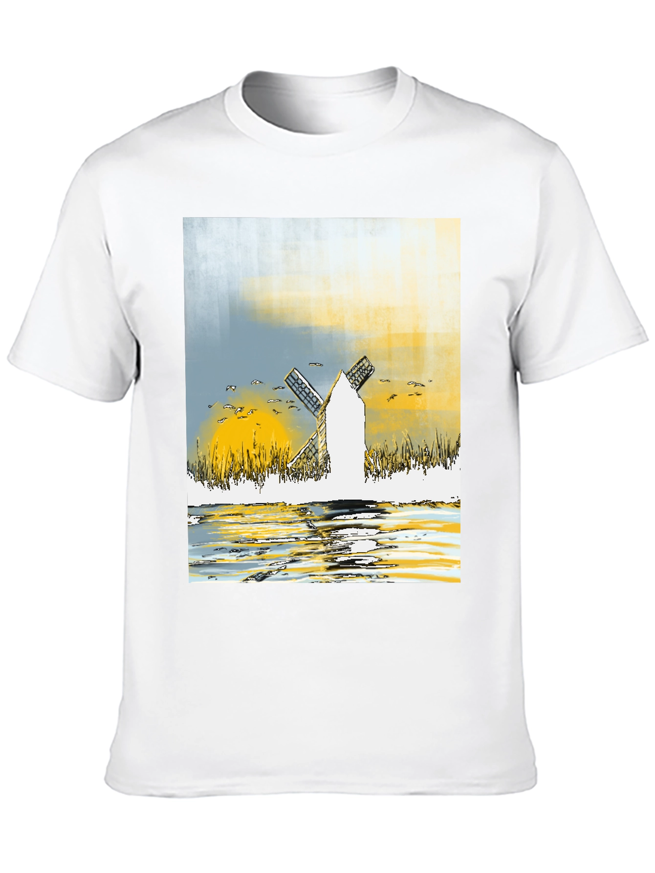 Windmill Graphic Tee - Artistic Design T-Shirt