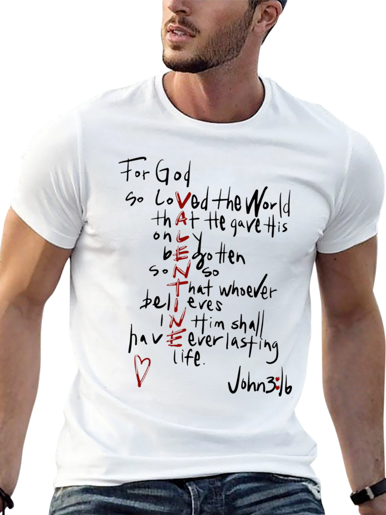 Valentines Day Christian Black T-Shirt