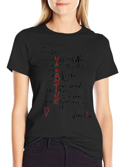 Valentines Day Christian Black T-Shirt