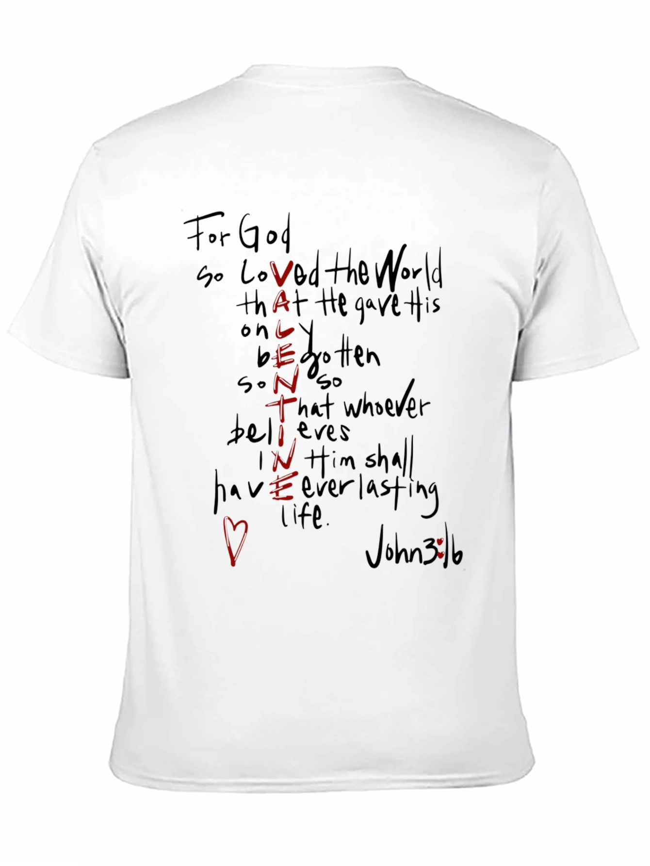 Valentines Day Christian Black T-Shirt