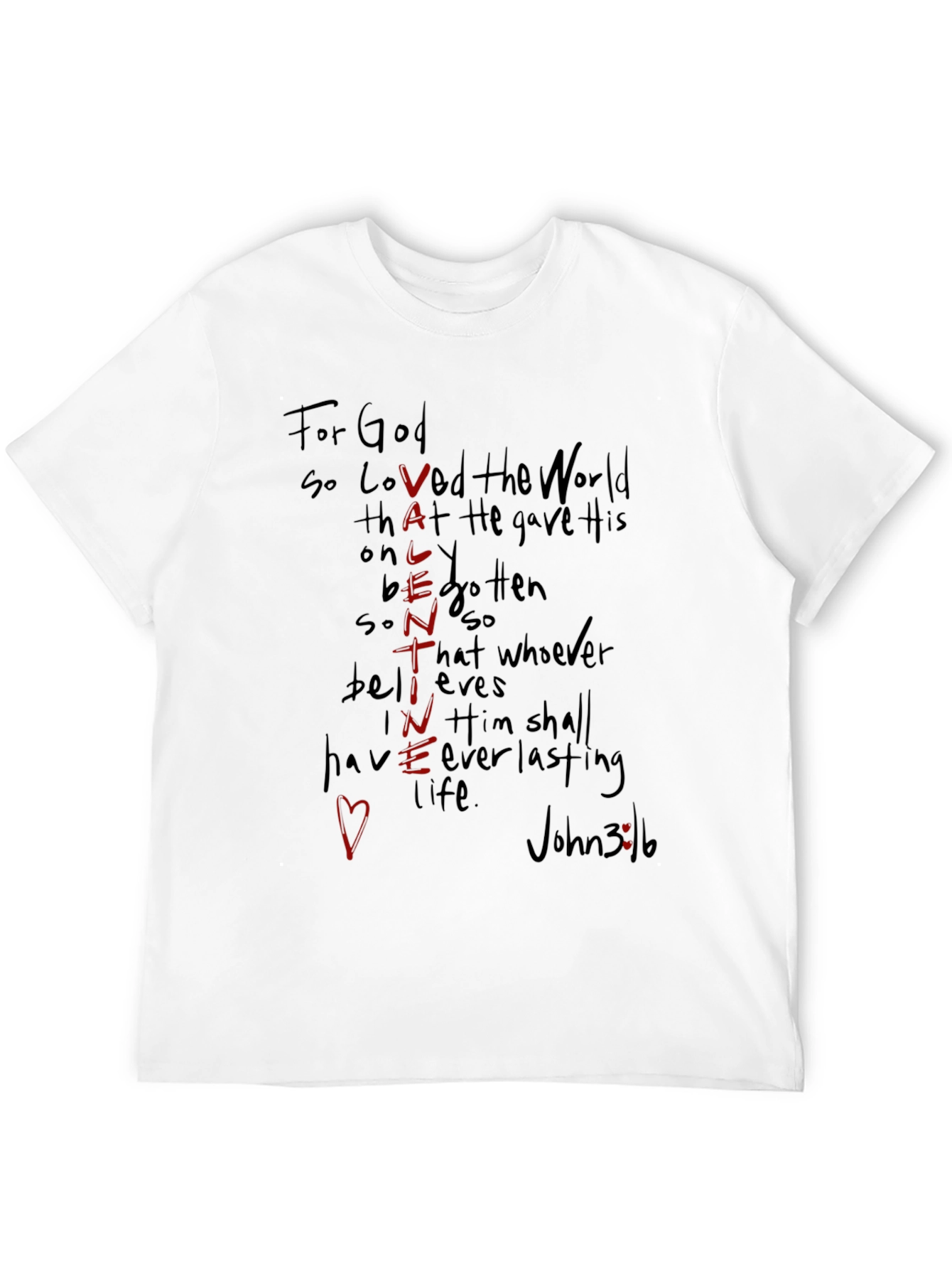 Valentines Day Christian Black T-Shirt