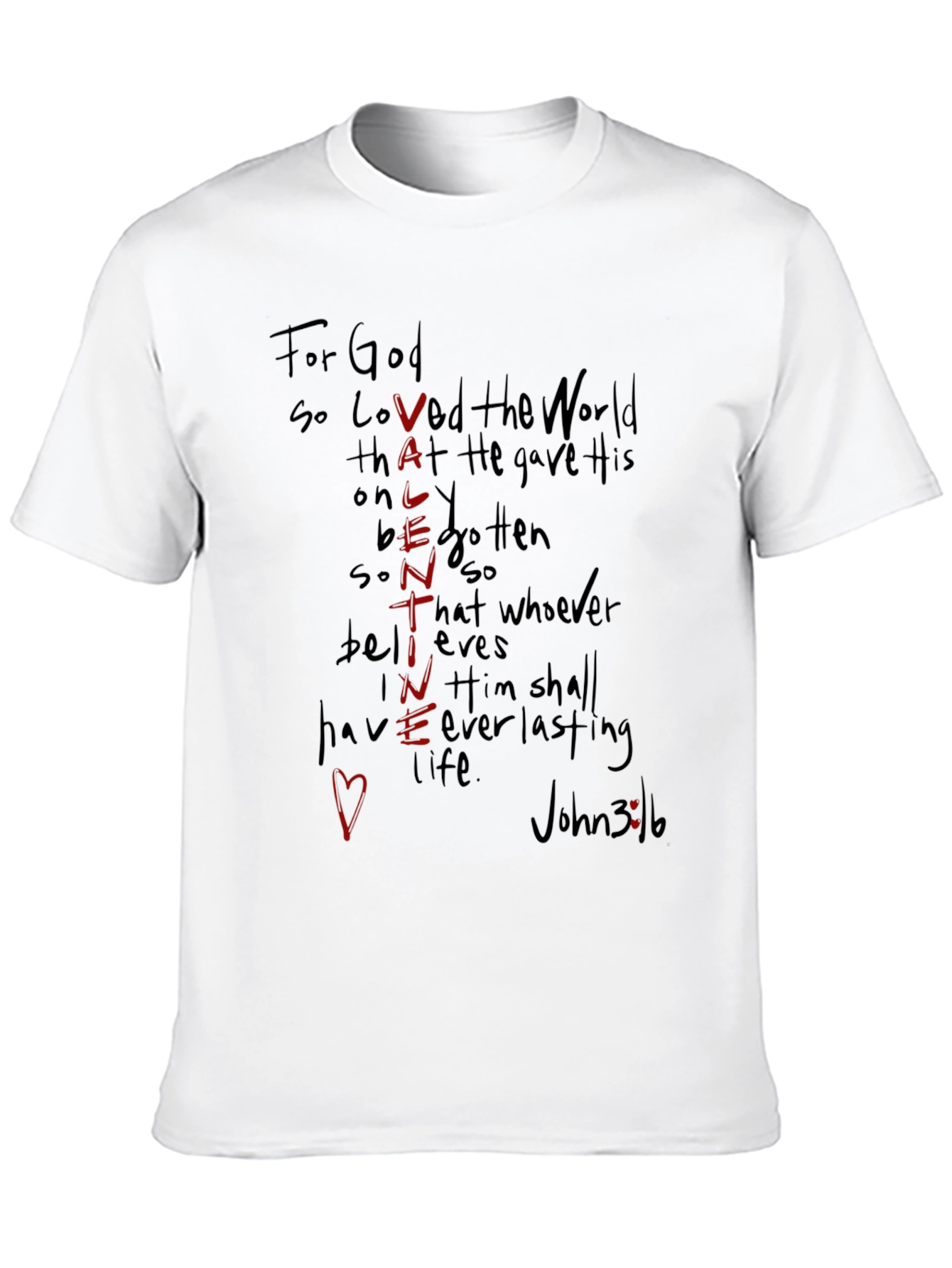 Valentines Day Christian Black T-Shirt