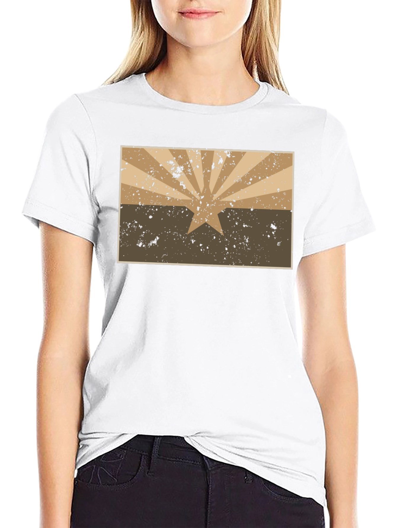 Arizona Flag Graphic Tee - Distressed Style