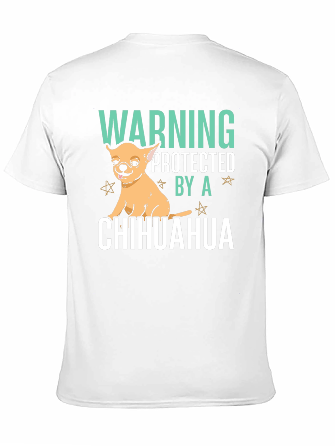 Warning Protected By A Chihuahua Graphic T-Shirt
