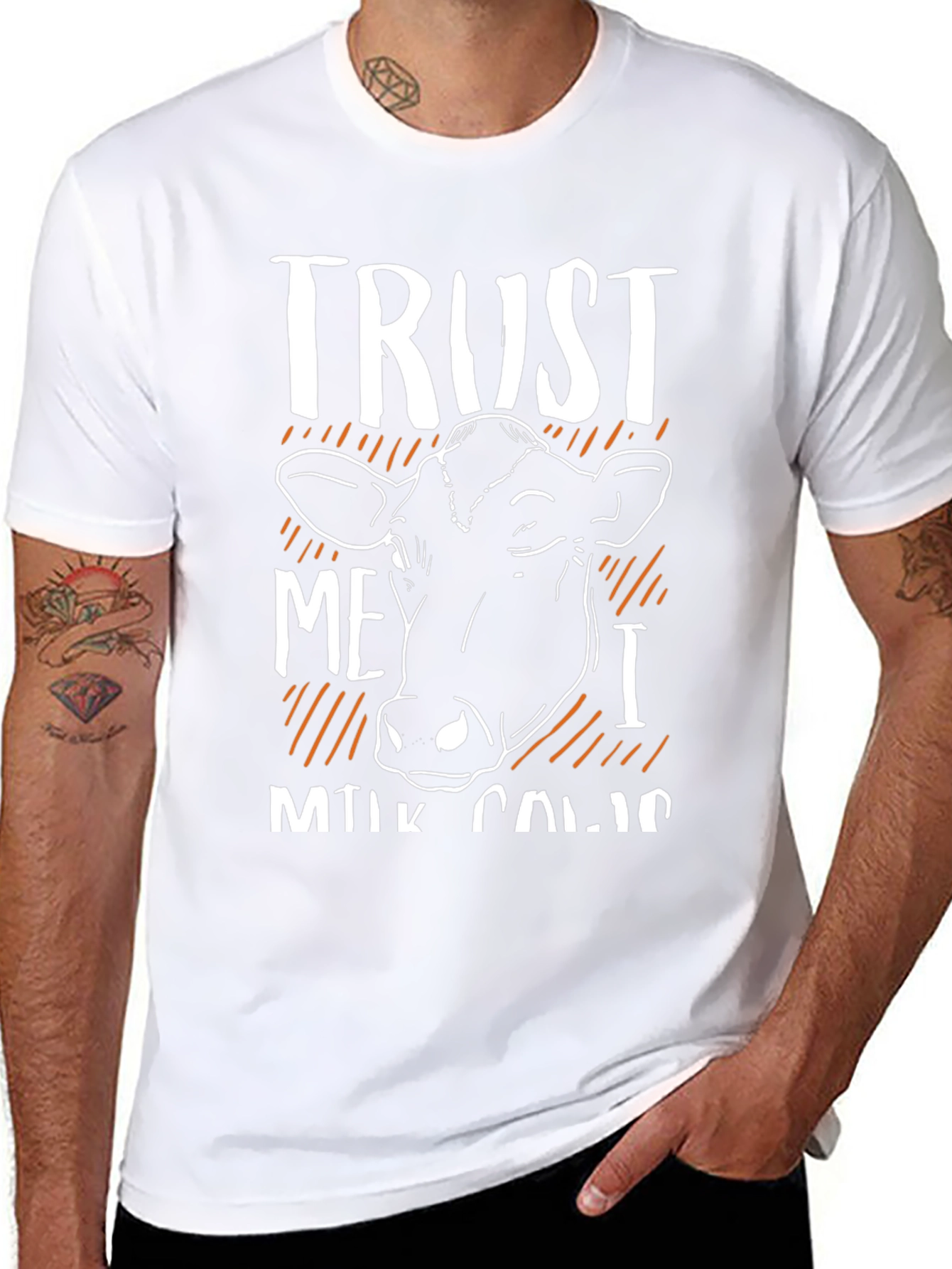 Trust Me I Milk Cows Black T-Shirt
