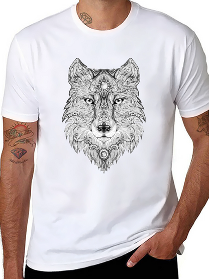 Wolf Graphic Black T-Shirt - Unique Animal Design
