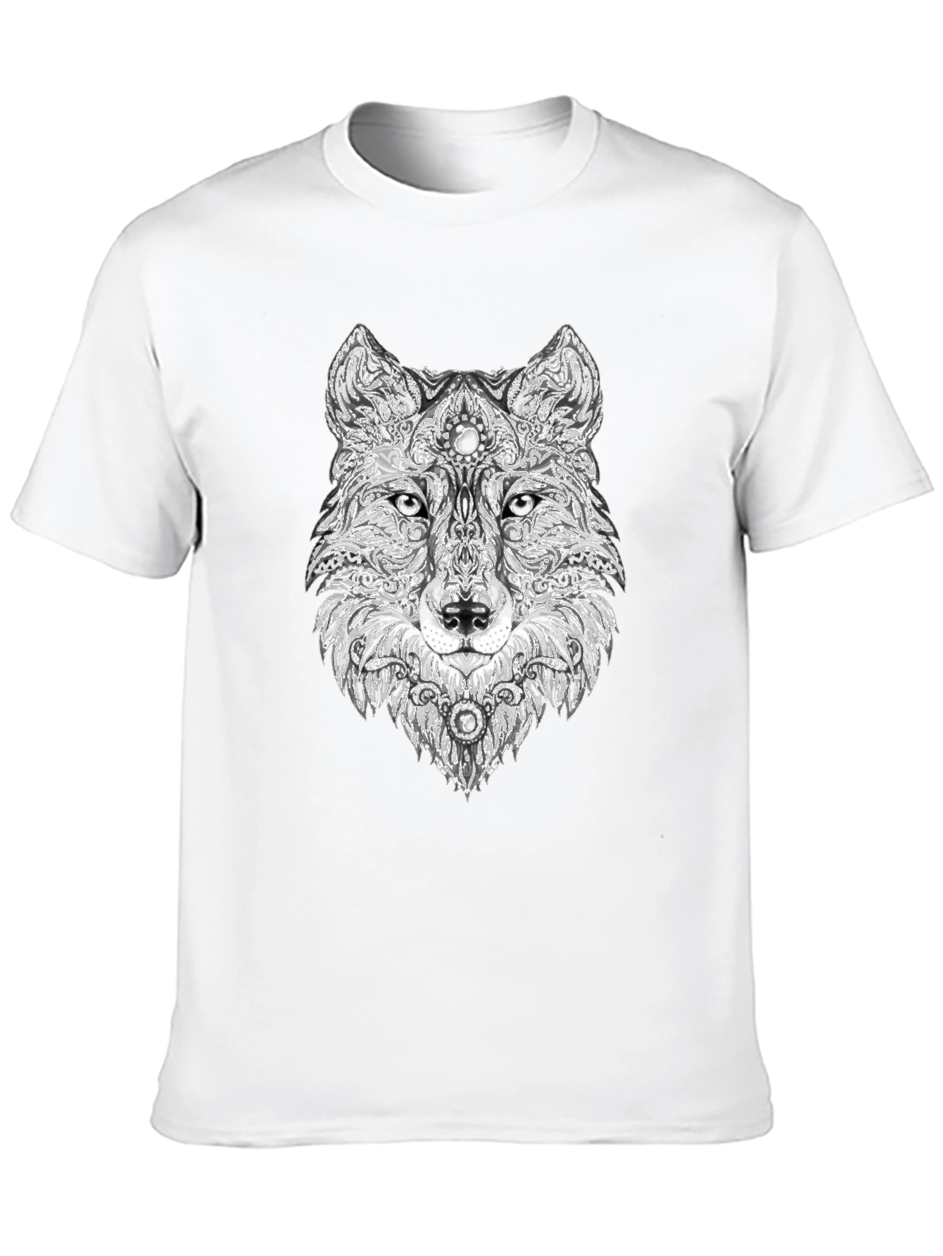 Wolf Graphic Black T-Shirt - Unique Animal Design