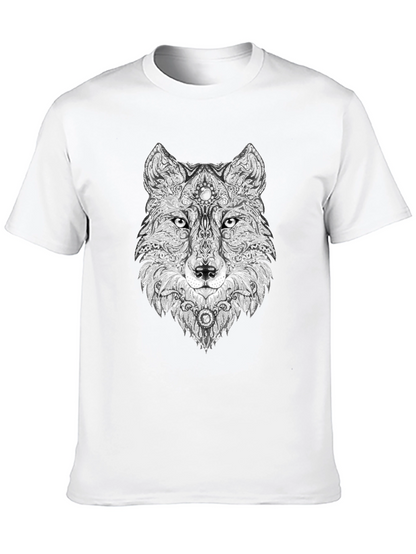 Wolf Graphic Black T-Shirt - Unique Animal Design