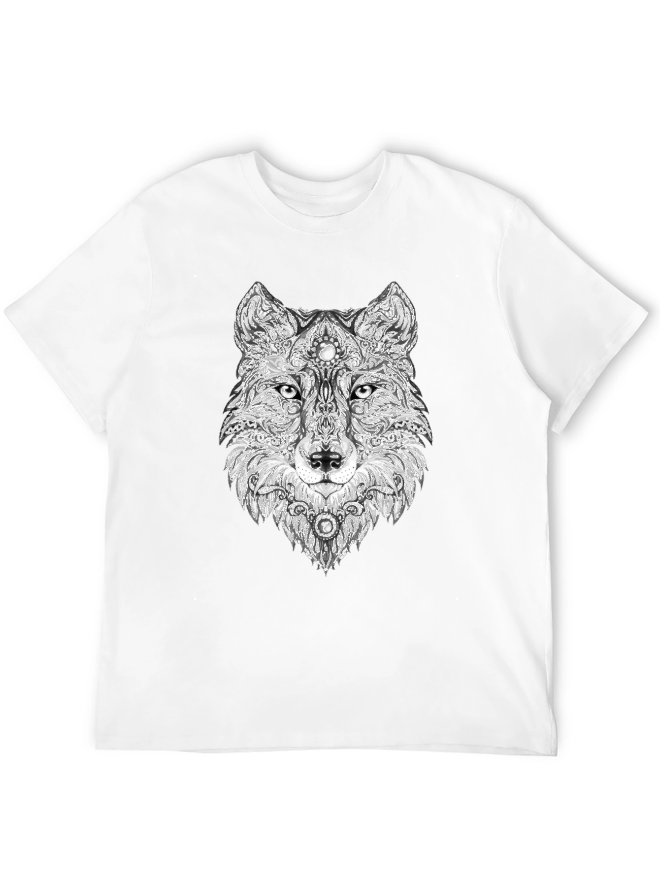 Wolf Graphic Black T-Shirt - Unique Animal Design