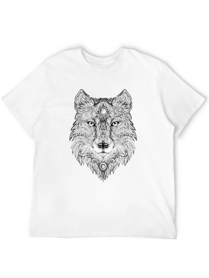 Wolf Graphic Black T-Shirt - Unique Animal Design