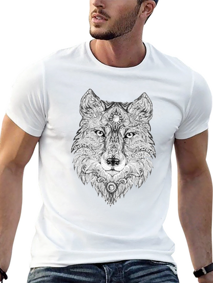 Wolf Graphic Black T-Shirt - Unique Animal Design