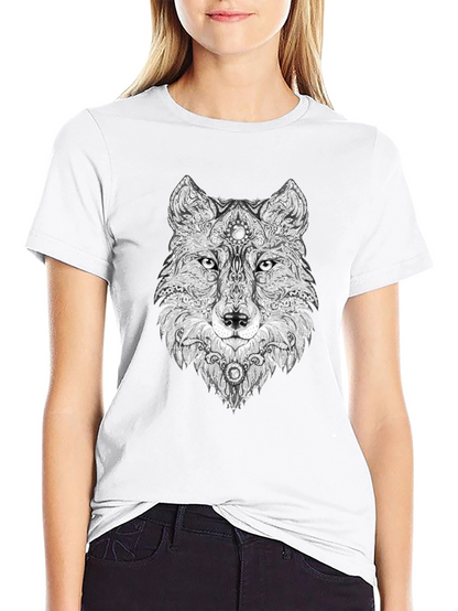 Wolf Graphic Black T-Shirt - Unique Animal Design