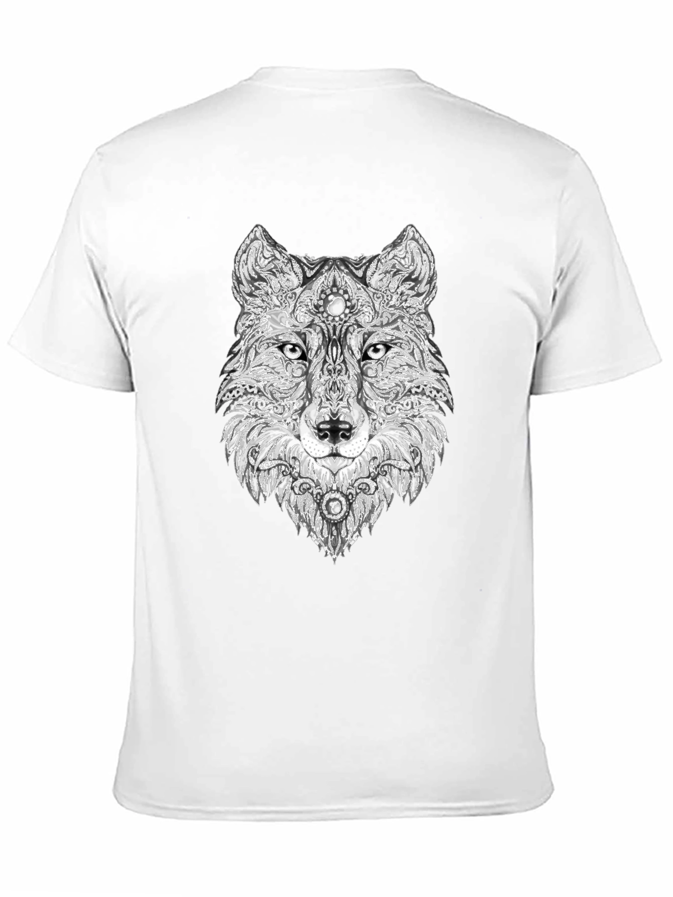 Wolf Graphic Black T-Shirt - Unique Animal Design