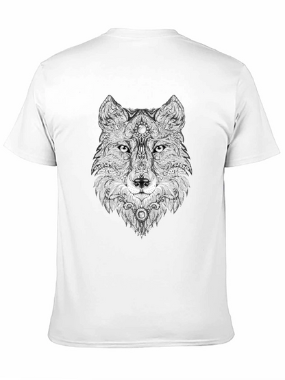 Wolf Graphic Black T-Shirt - Unique Animal Design