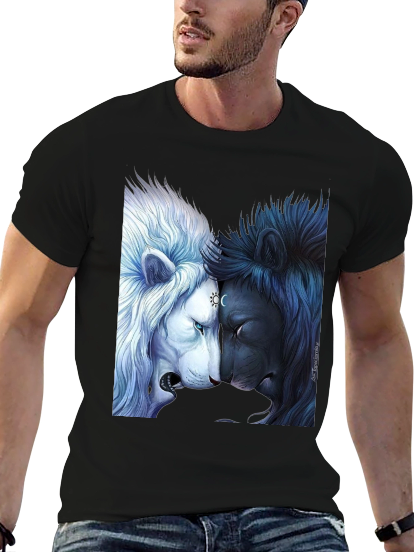 Yin Yang Lions Graphic Tee