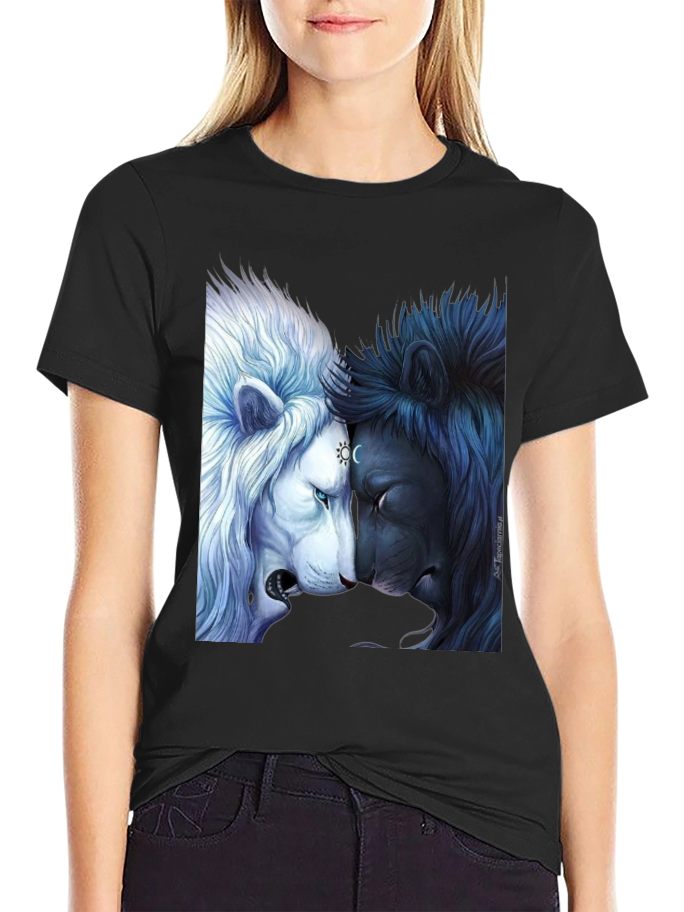 Yin Yang Lions Graphic Tee