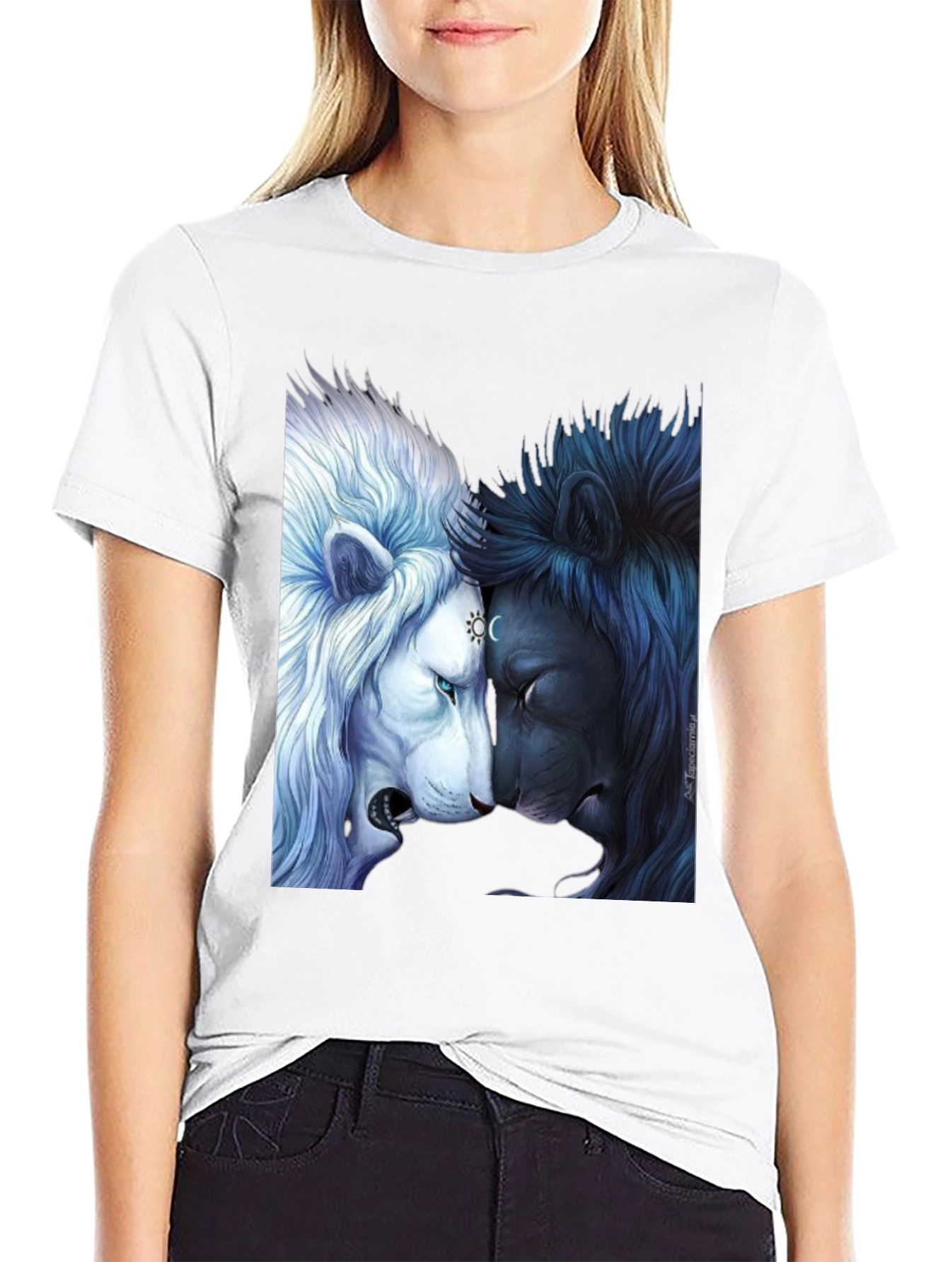 Yin Yang Lions Graphic Tee