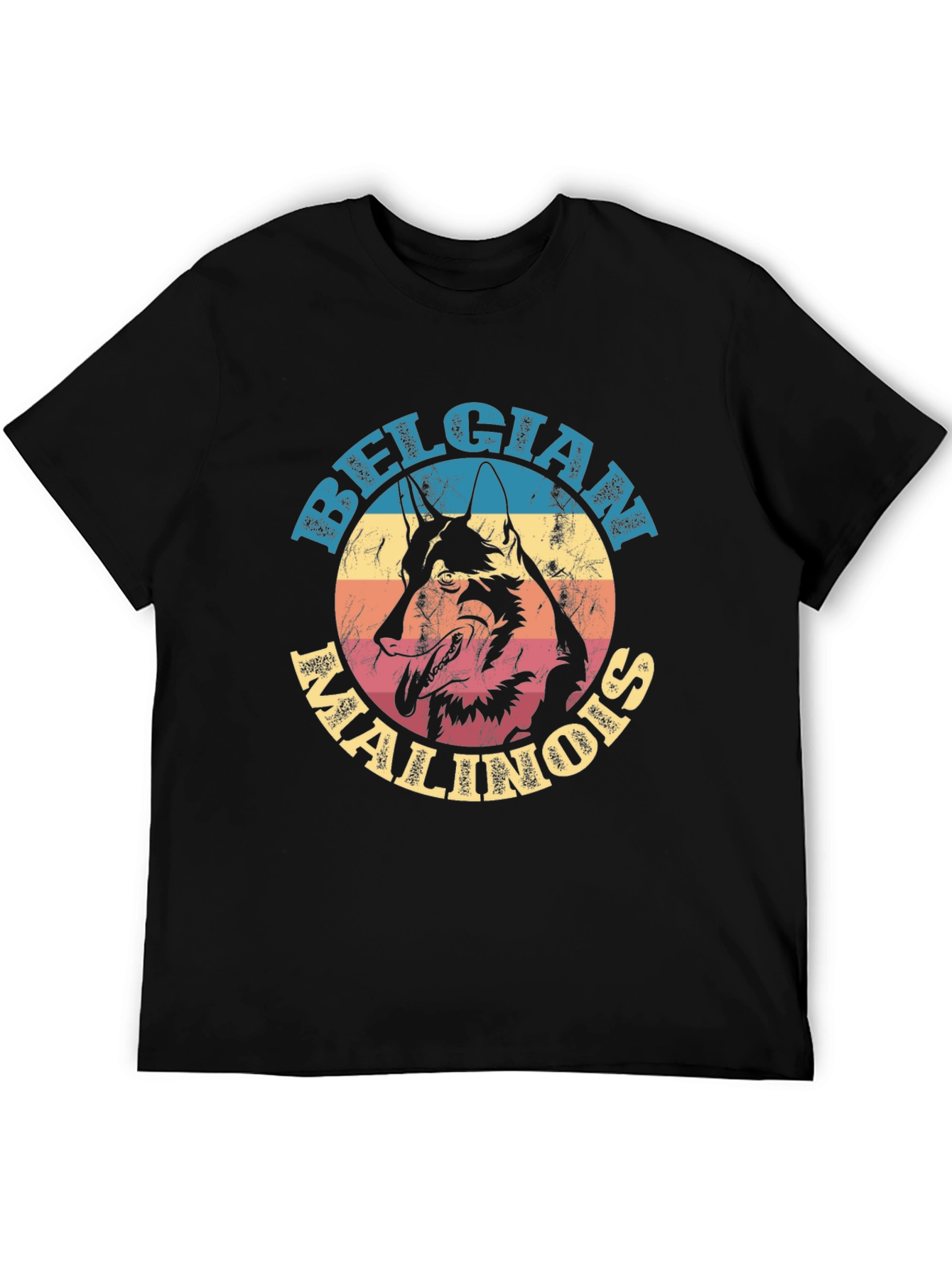 Belgian Malinois Dog Graphic Tee - Unisex Black T-Shirt