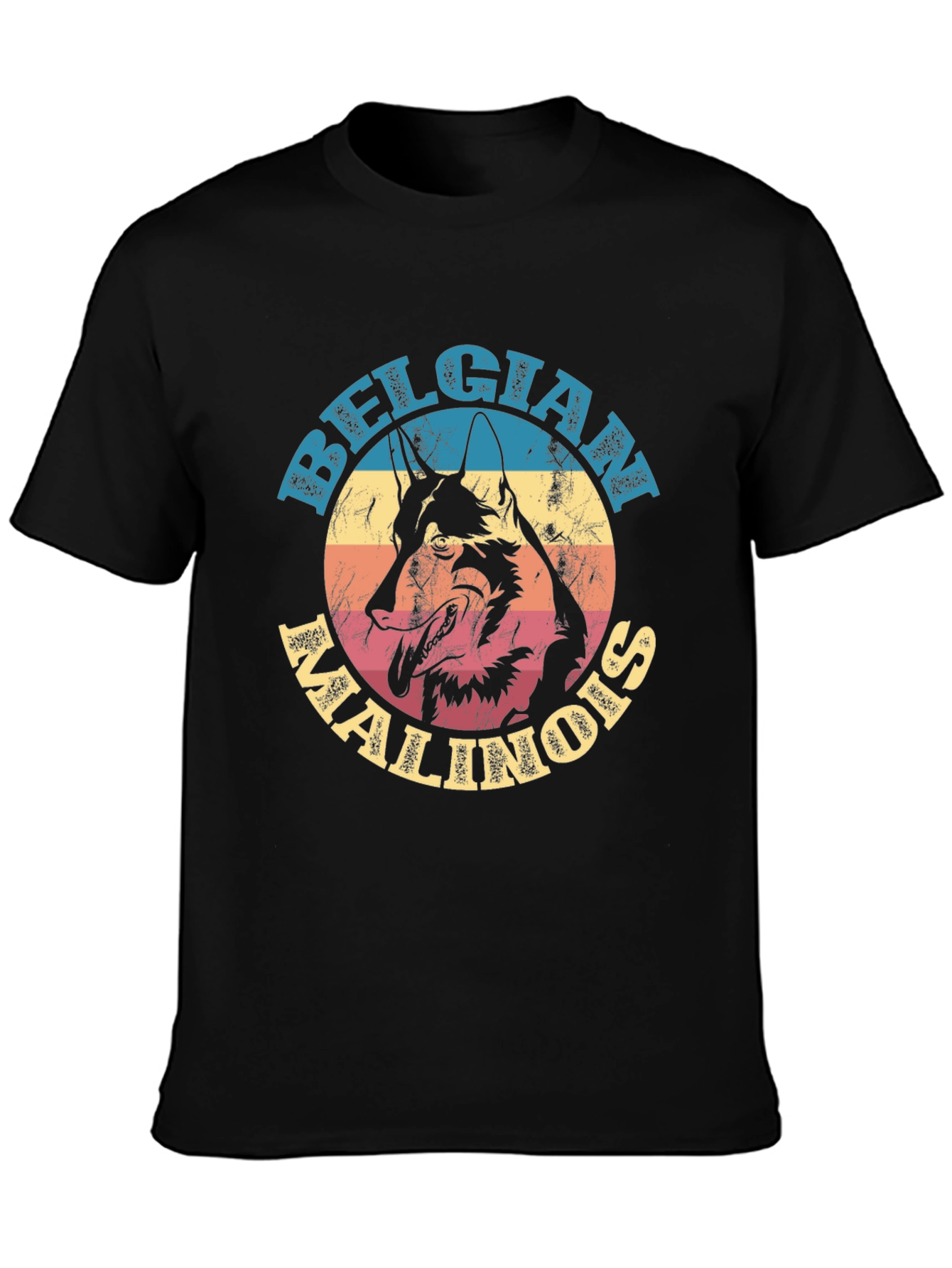 Belgian Malinois Dog Graphic Tee - Unisex Black T-Shirt