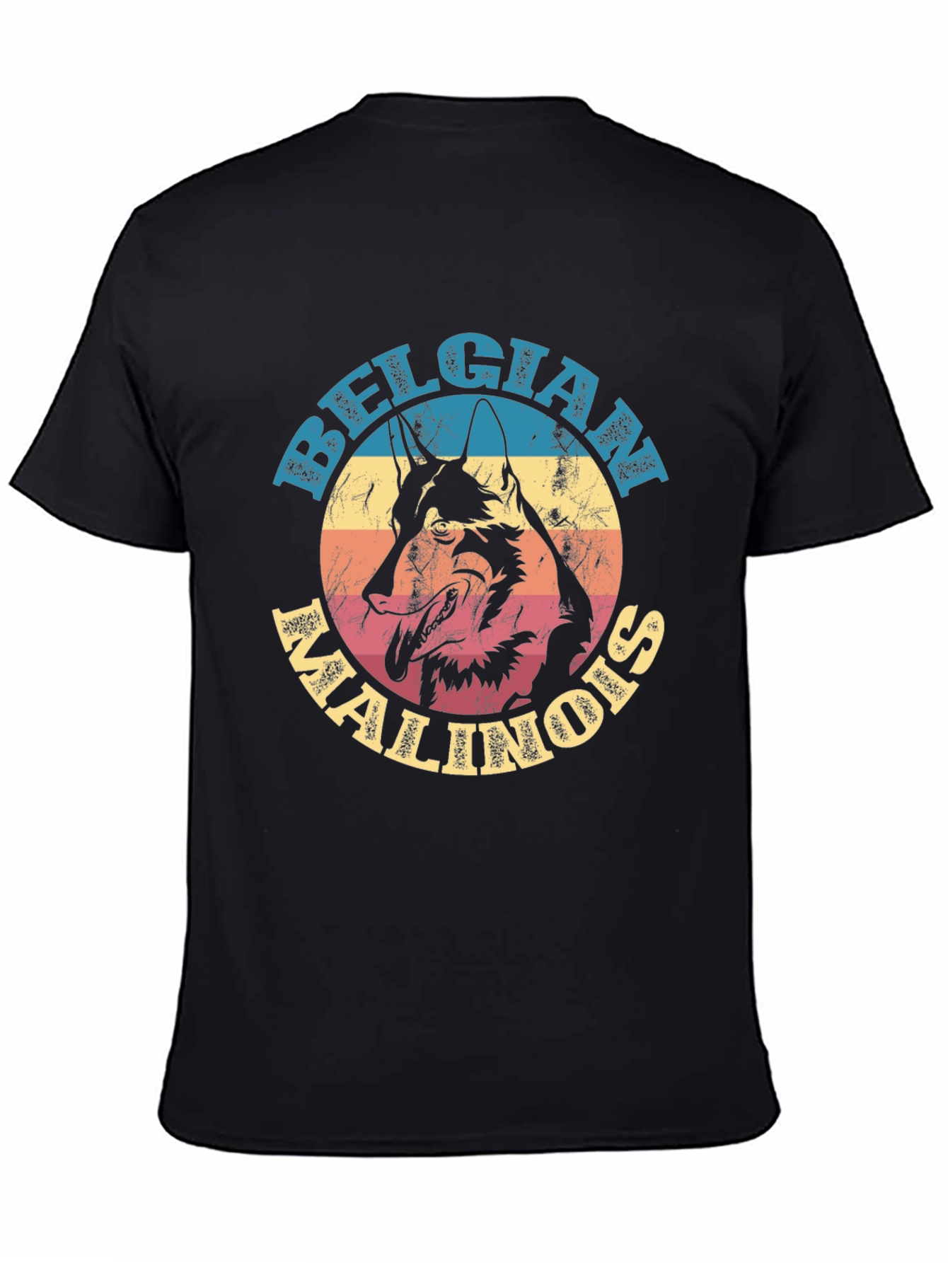 Belgian Malinois Dog Graphic Tee - Unisex Black T-Shirt