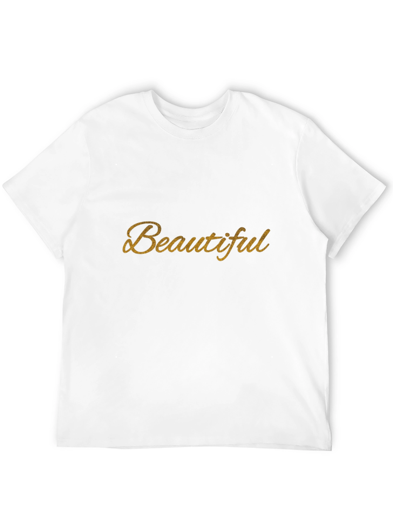 Beautiful Gold Script Black T-Shirt