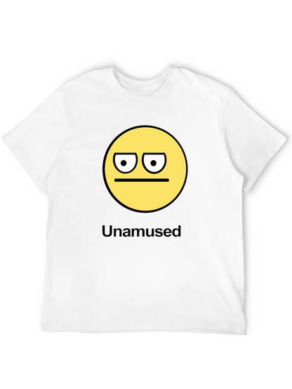 Unamused Emoji Graphic Black T-Shirt