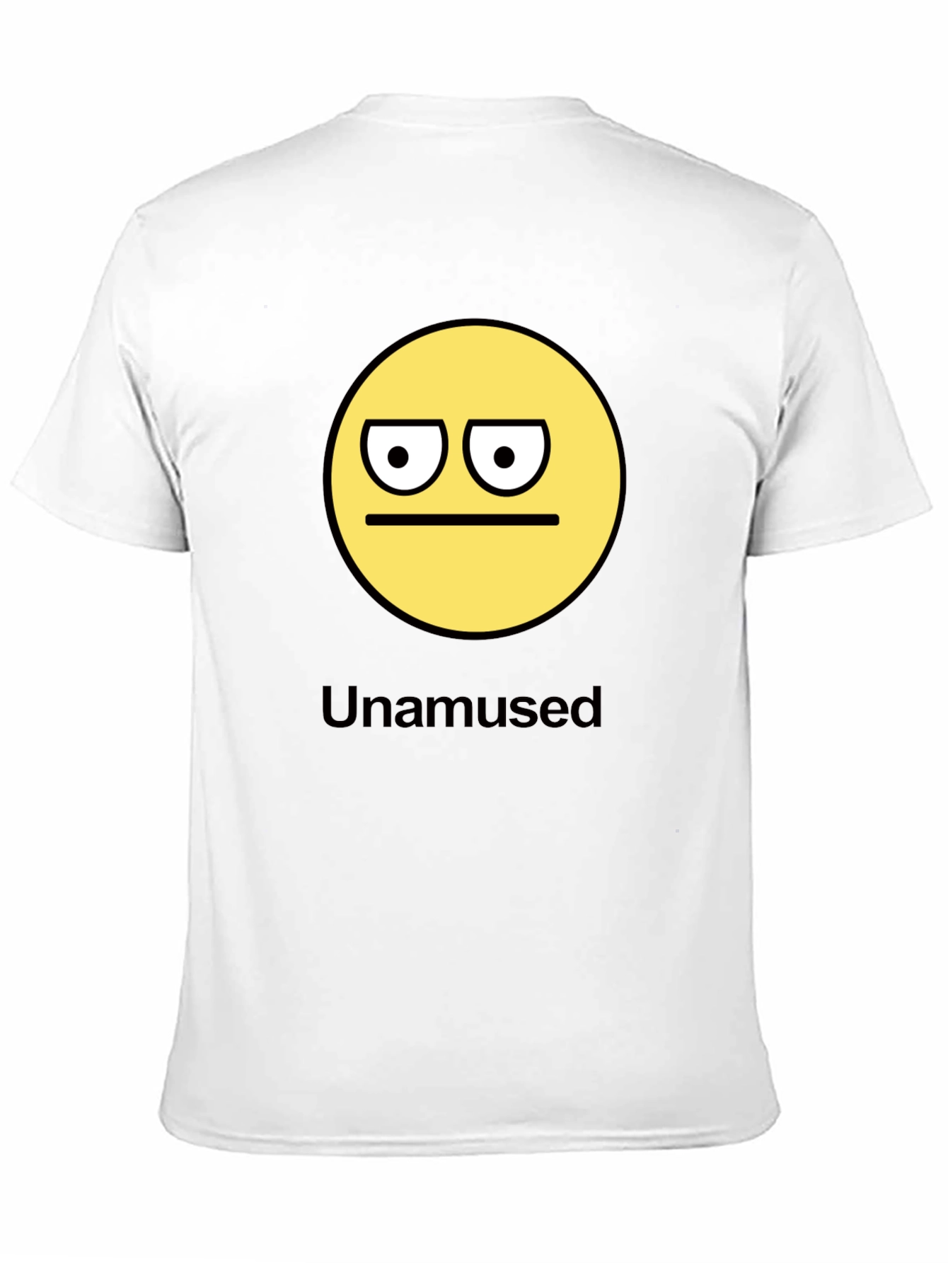 Unamused Emoji Graphic Black T-Shirt