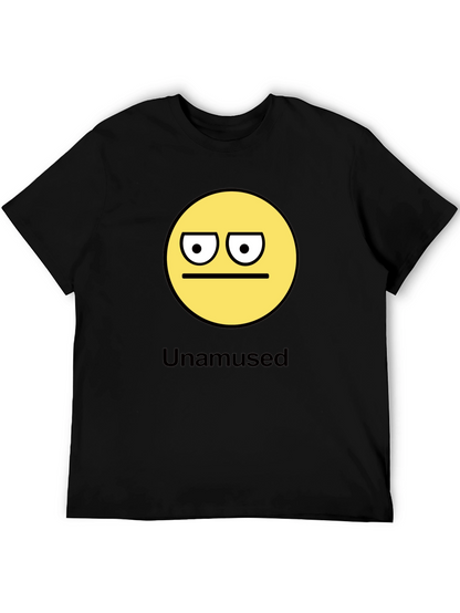 Unamused Emoji Graphic Black T-Shirt