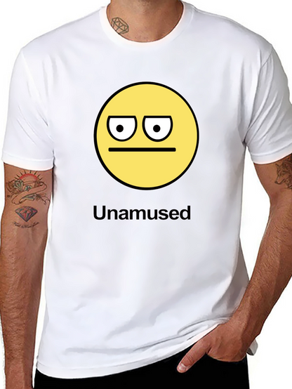 Unamused Emoji Graphic Black T-Shirt