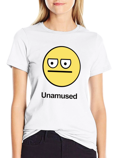 Unamused Emoji Graphic Black T-Shirt