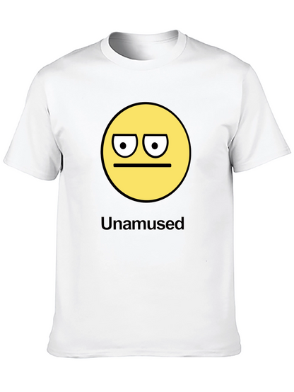 Unamused Emoji Graphic Black T-Shirt