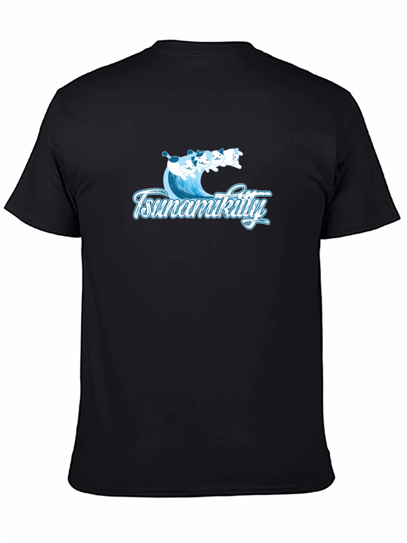 Tsunamikitty Black Graphic Tee