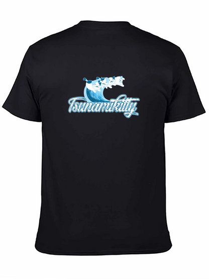 Tsunamikitty Black Graphic Tee