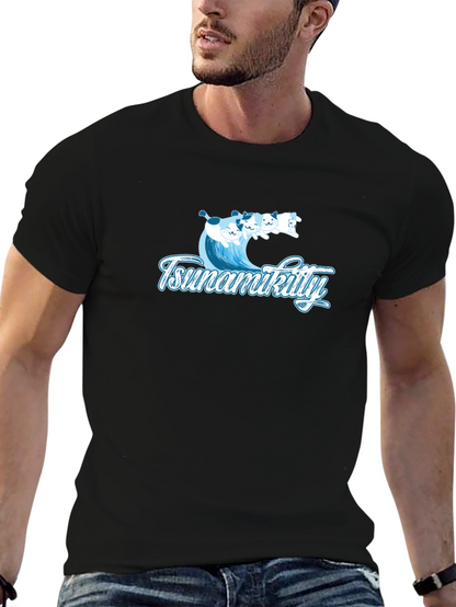 Tsunamikitty Black Graphic Tee