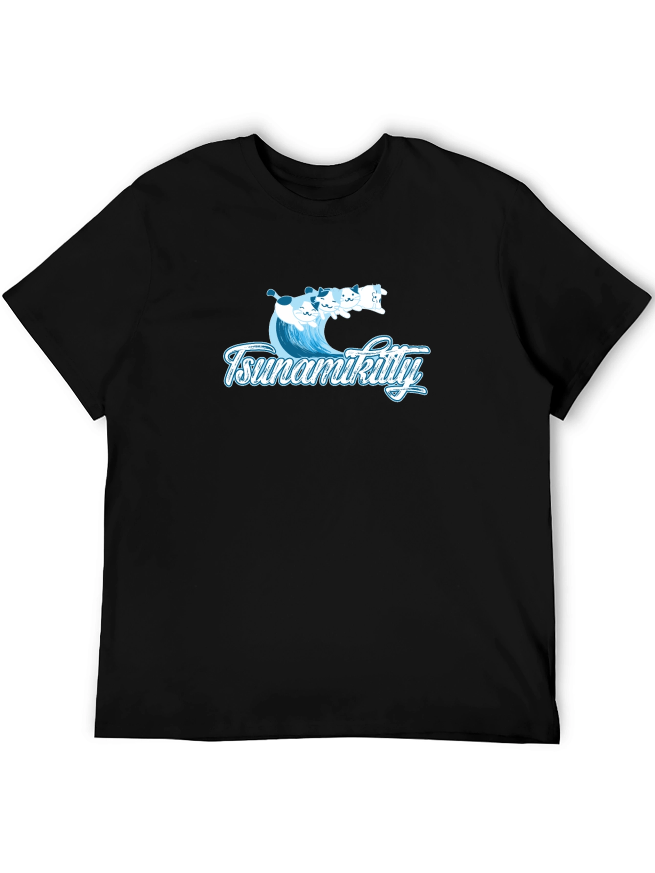 Tsunamikitty Black Graphic Tee