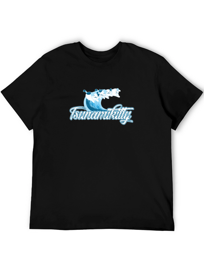 Tsunamikitty Black Graphic Tee