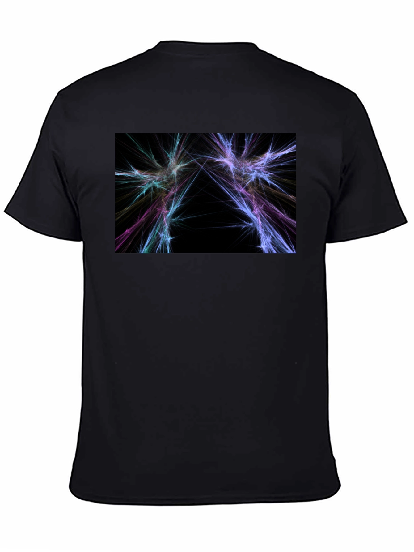 Abstract Lightning Graphic Black T-Shirt