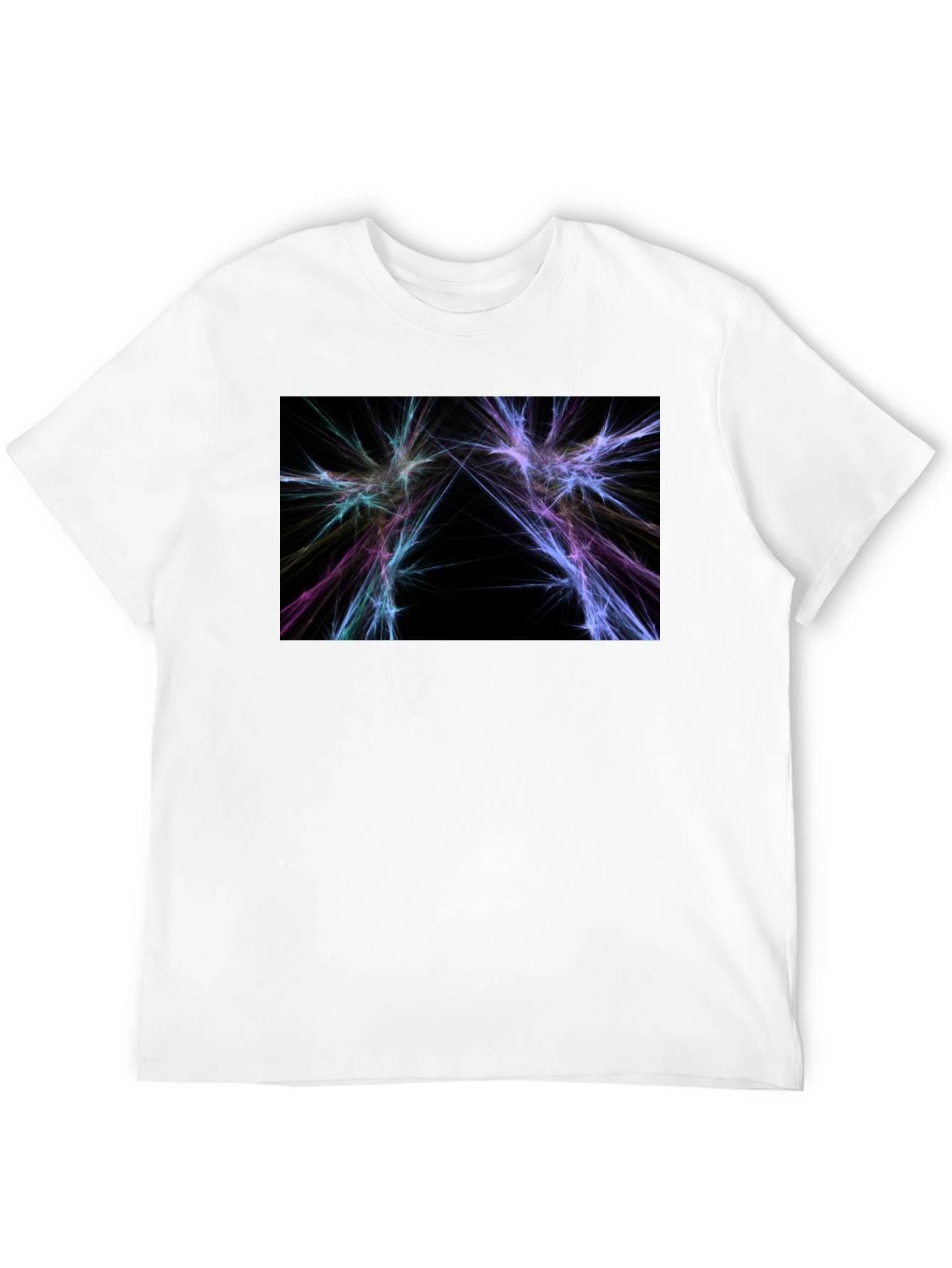 Abstract Lightning Graphic Black T-Shirt