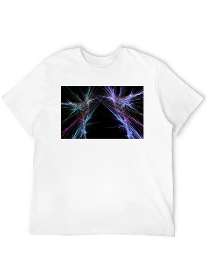 Abstract Lightning Graphic Black T-Shirt
