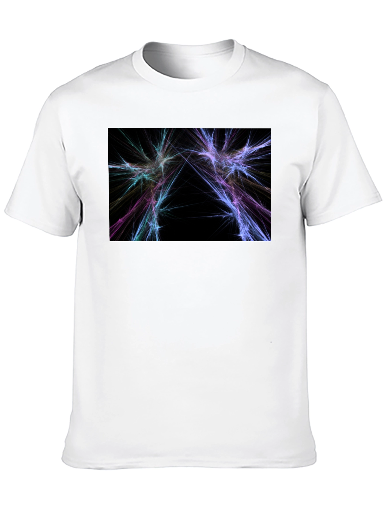 Abstract Lightning Graphic Black T-Shirt