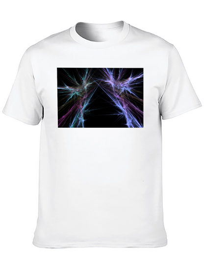 Abstract Lightning Graphic Black T-Shirt