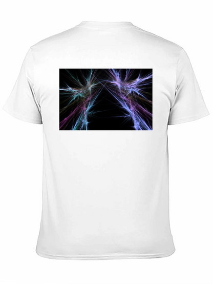 Abstract Lightning Graphic Black T-Shirt