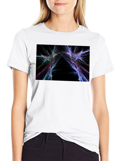 Abstract Lightning Graphic Black T-Shirt