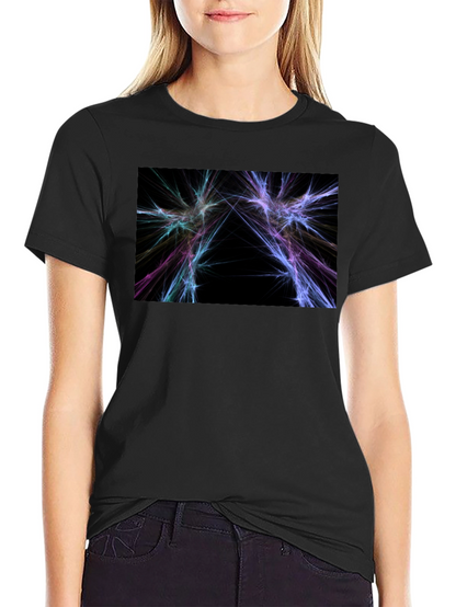 Abstract Lightning Graphic Black T-Shirt