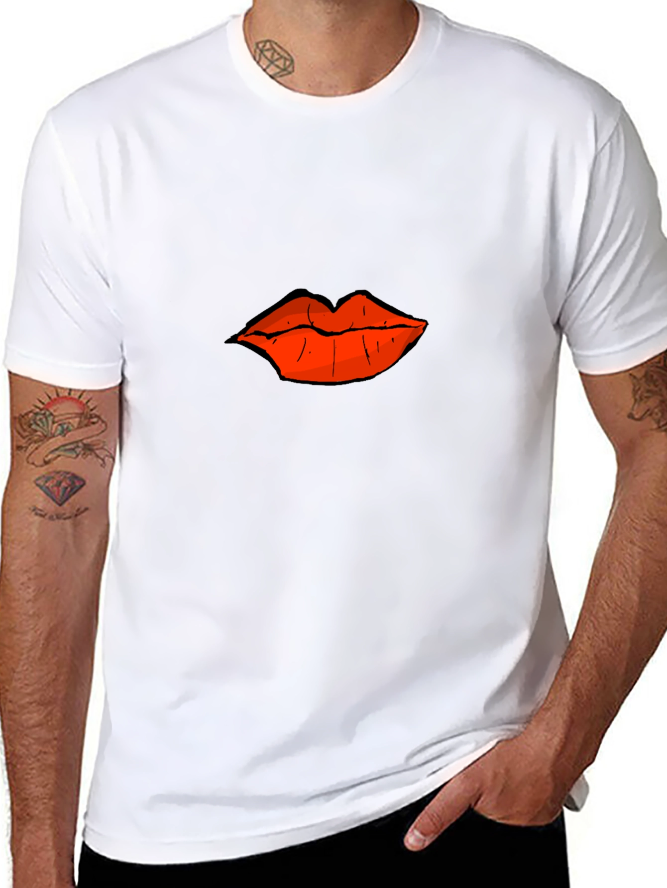 Bold Lips Graphic T-Shirt - Casual Comfort