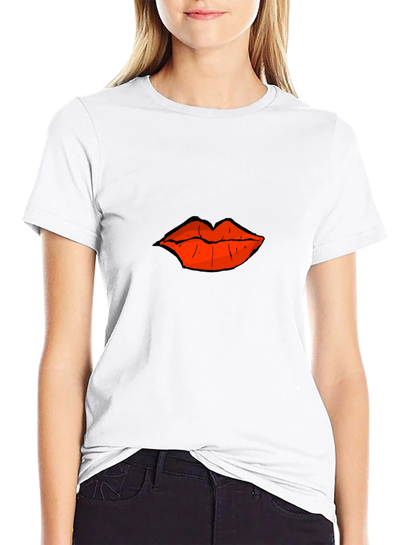 Bold Lips Graphic T-Shirt - Casual Comfort