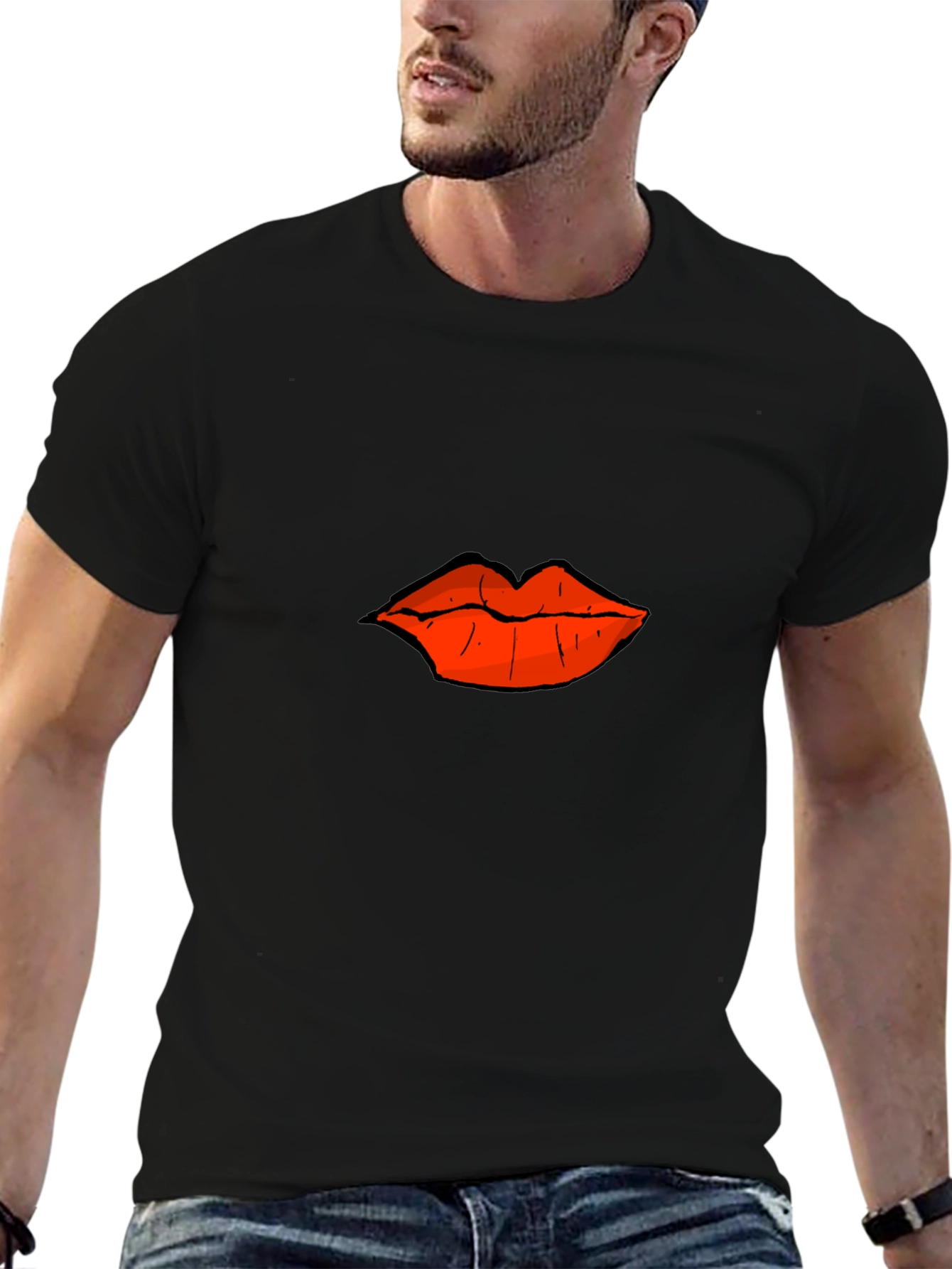Bold Lips Graphic T-Shirt - Casual Comfort